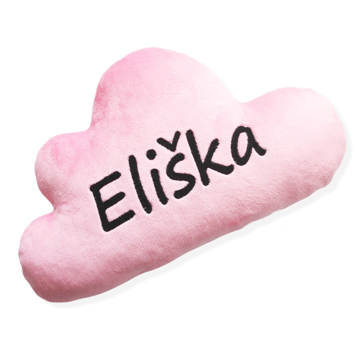 Mini polštář mráček  - růžový se jménem Eliška