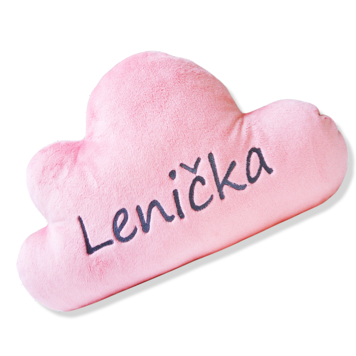 Mini polštář mráček - růžový se jménem Lenička